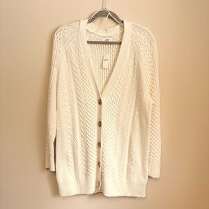Aerie | Cable Knit Button-Front Cardigan